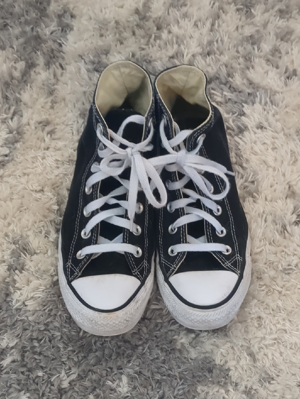 Converse Black High-Top Canvas Sneakers with White Accents